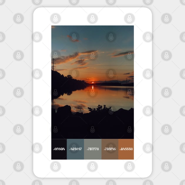 Autumn Sunset Color Palette [Rectangles] Sticker by tessiaphoto